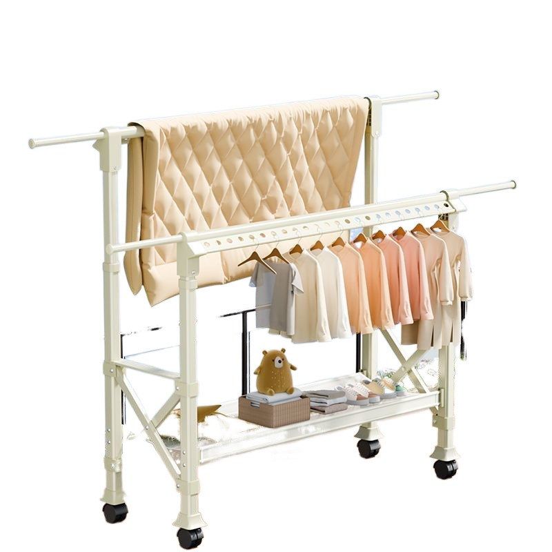 晾衣架落地可折叠m室内外伸缩杆式阳台卧室晒衣杆家用晒被子神器,收纳整理,金属衣架,淘宝优惠券,粉丝福利购,淘宝优惠卷