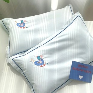 100支全棉磨g毛儿童秋冬绣花枕套宝宝枕头套30X50 40X60 35x55