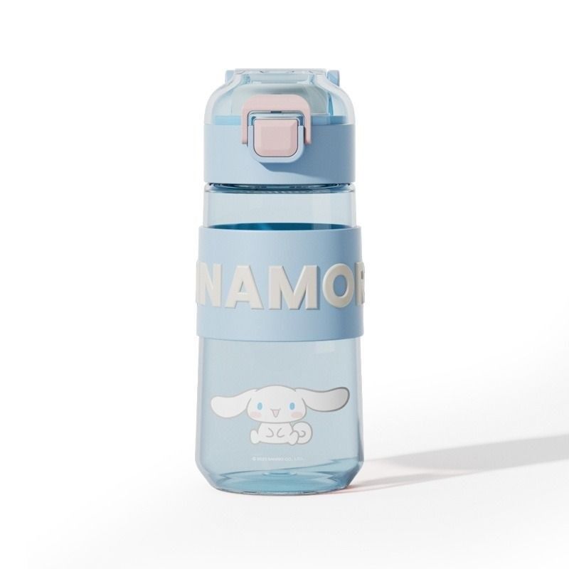 三丽鸥正版授权塑料杯学生户v外便携提手杯高颜值弹盖直饮杯带茶