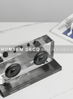 简约现代创意艺术水晶卡通收音机B 样板房间家居摆件 客厅软装饰