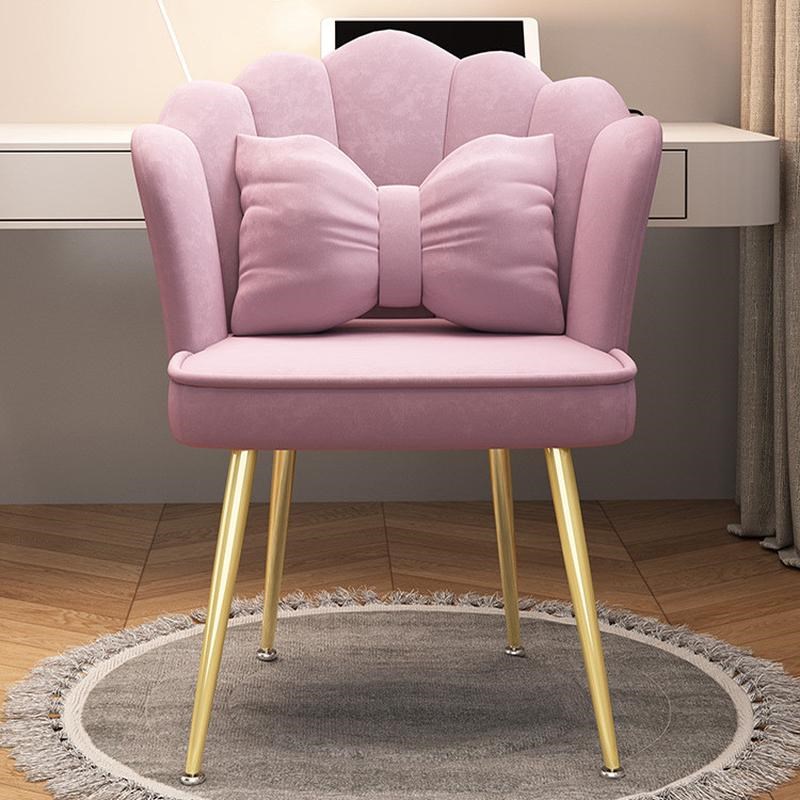 化妆美甲椅子女生化妆椅轻奢凳子靠背网红花瓣椅卧U室梳妆凳可旋