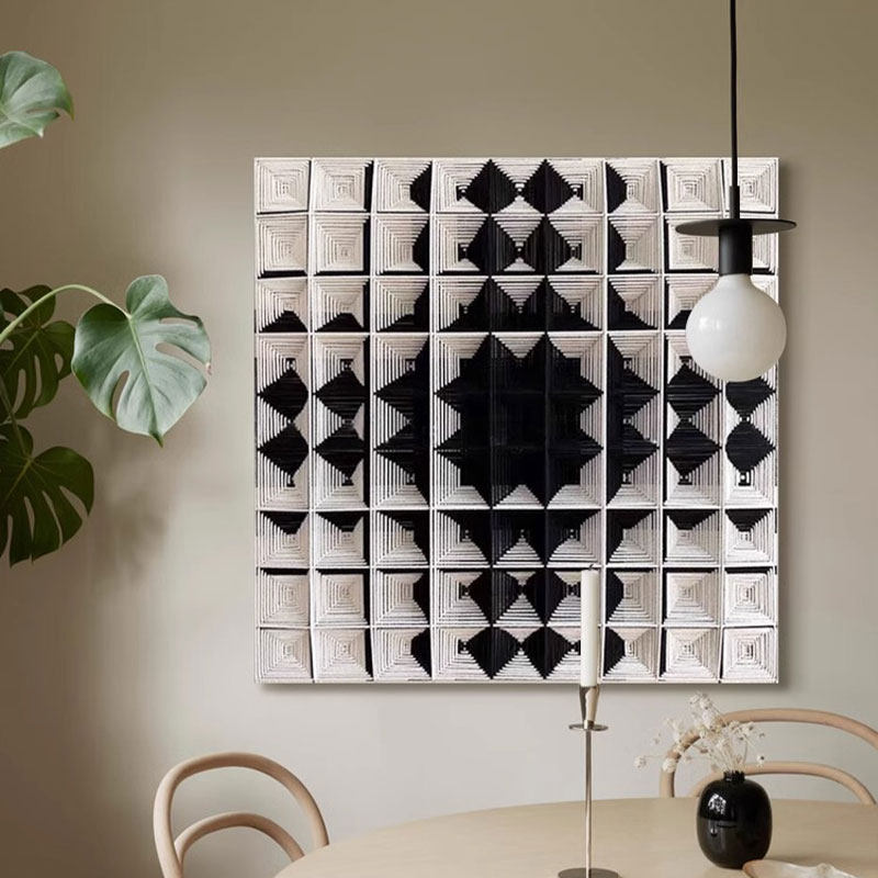 热销法式现代极简入户玄关方形装饰画小I众轻奢客厅沙发艺术高端