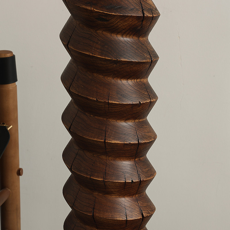 形上中古风螺旋木底m座查尔斯法式雕塑台L柱子落地做旧侘寂艺术摆,家居饰品,落地摆件,淘宝优惠券,粉丝福利购,淘宝优惠卷