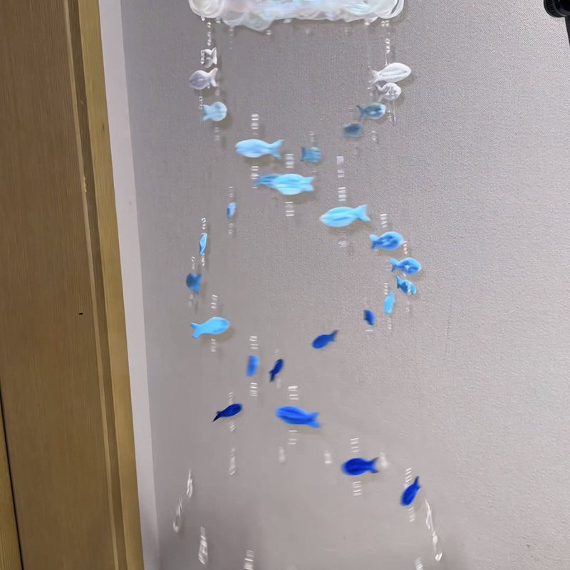 妞妞棒渐变小鱼风铃diy手工材料包创意挂饰送闺蜜女友生日礼物