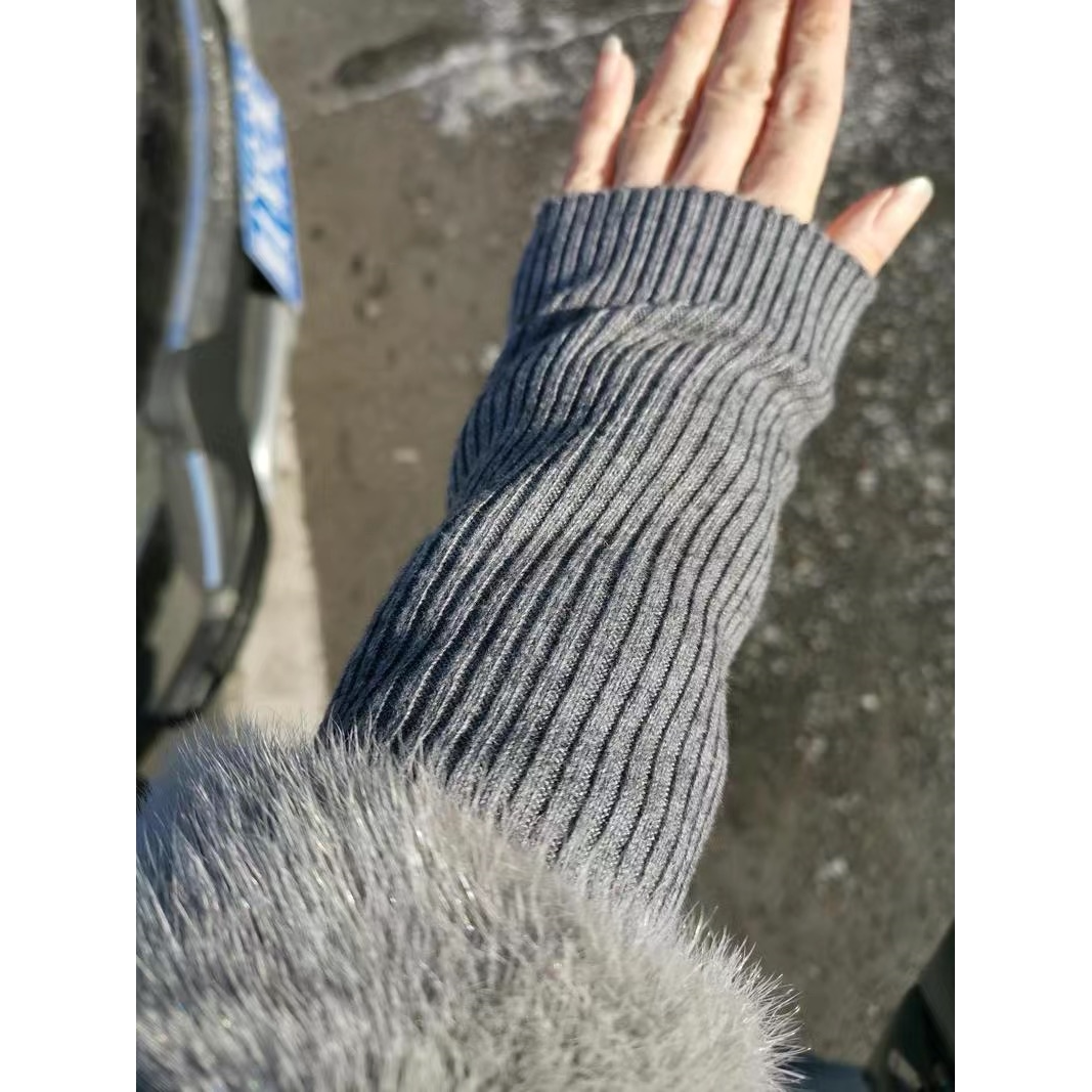 羊绒护腕羽绒服袖子接长毛衣接长袖口针织螺纹假袖口男女保暖防寒