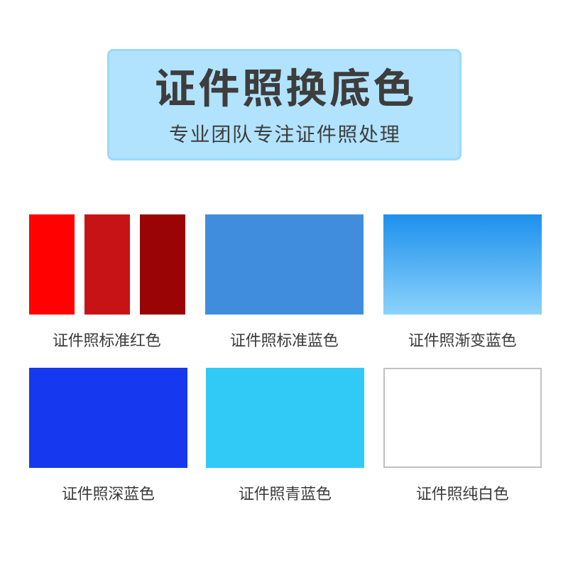 证件照改底色ps精修换底p衣服修照片修改