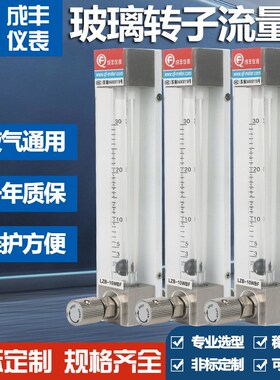 LZB-10WhBF面板式玻璃转子流量计 氮气氧气流量表气体液体水流量
