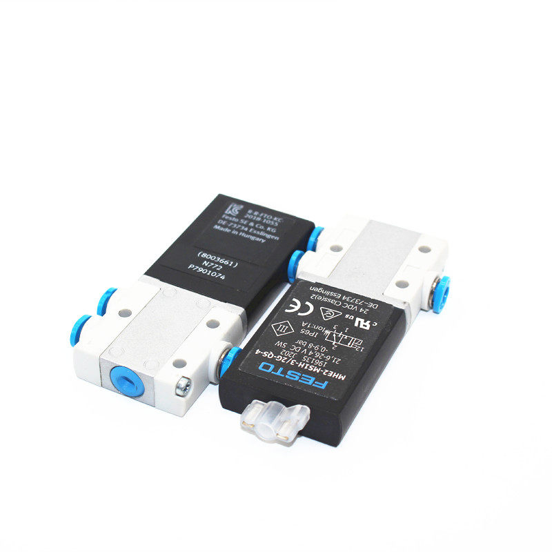 FESTO电磁阀MHE3 MHE2-M1H MS1H-3/2GF 3/2O-M7 1/4 QS-4 6 8-K