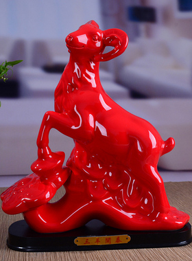 十二生肖陶瓷牛工艺品摆件吉v祥如意家居饰品瓷器摆设家居风水白