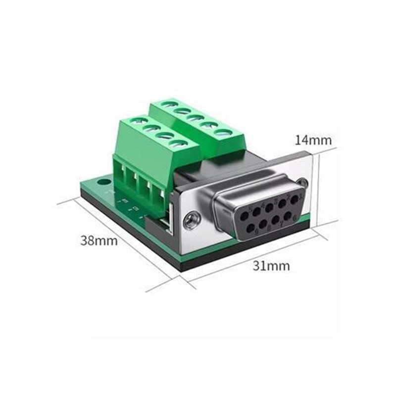 485接线端子422接头odb9免焊九针公母头9针串口头9孔235线232转接