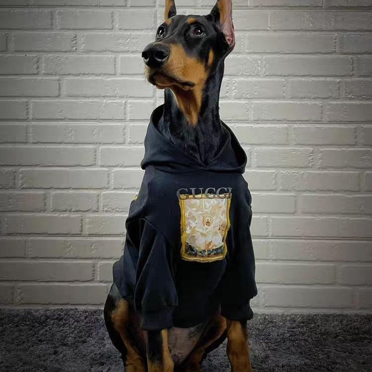 狗狗衣服中大型犬秋冬杜宾金毛边牧防掉毛衣服网红加绒卫衣保暖衣