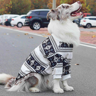 狗狗衣服大型犬秋冬保暖衣金毛拉布拉多边牧杜宾大狗喜庆新年衣服