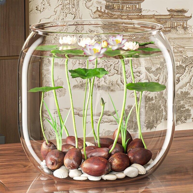 水培植物碗莲睡莲荷花带花苞鱼缸懒人水养富贵竹室内绿植花卉盆栽