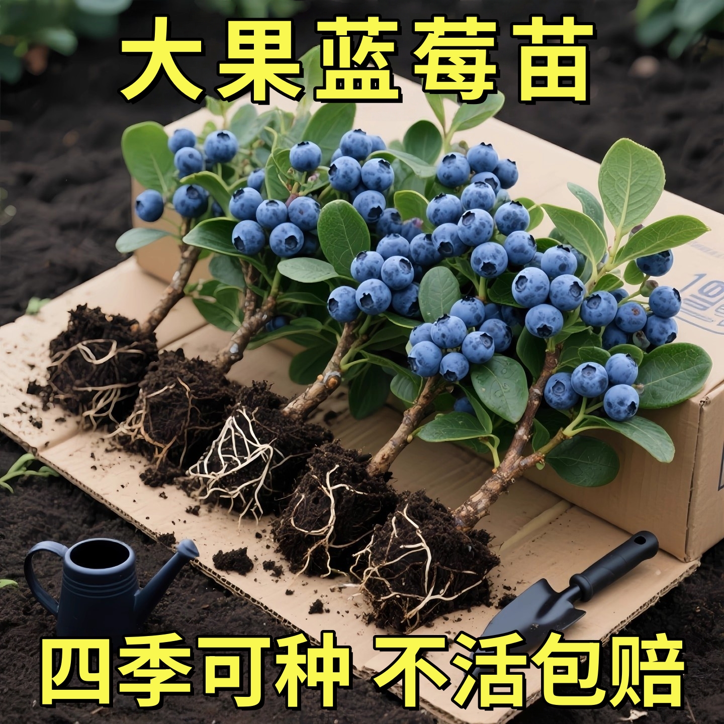 特大号蓝莓树果苗地庭院阳台蓝莓树苗南方北方种植栽当年结果包活