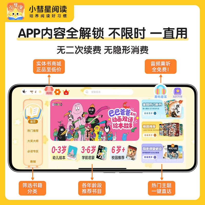 小彗星10000+热门绘本动态有声0-12岁早教启蒙同步课堂幼小衔接