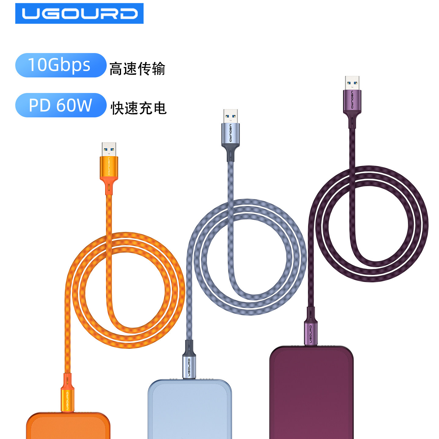 USB3.2gen2高速传输数据线快充线支持CarPlay 10Gbps硬盘盒专用线