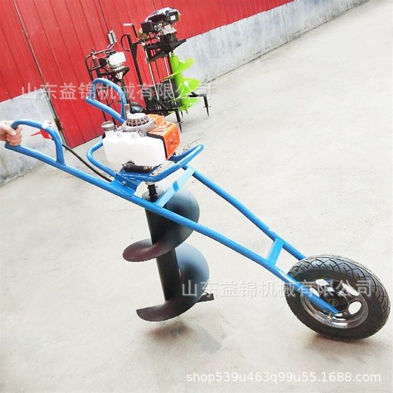 小型植树用独轮挖坑机 电线杆螺旋钻眼机 农N用单人双人种植施肥,农机/农具/农膜,耕种机械/微耕机/开沟机,淘宝优惠券,粉丝福利购,淘宝优惠卷