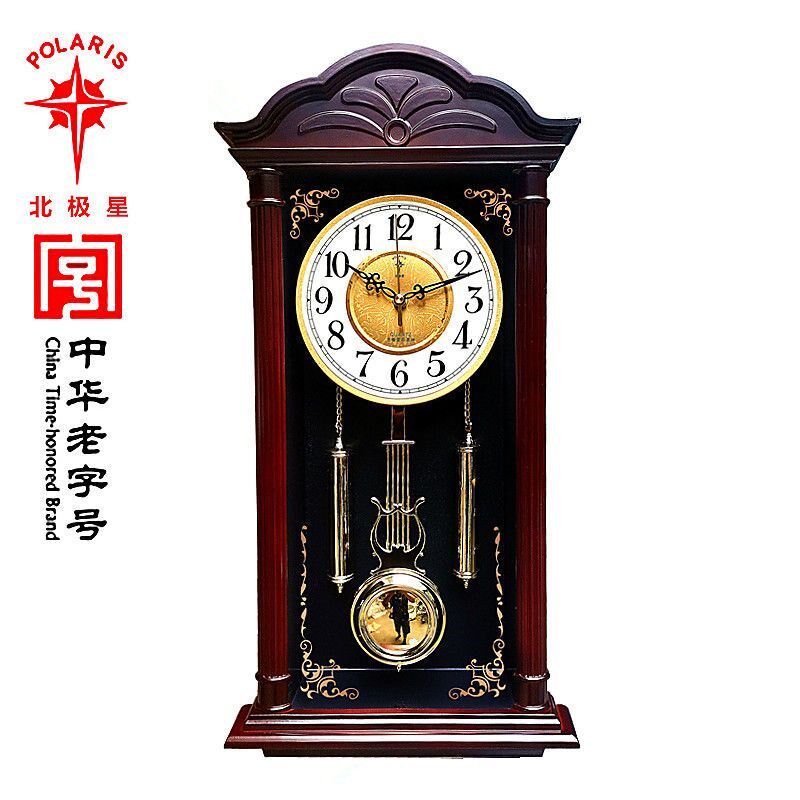 北极星中式c电波挂钟客厅彷石英钟欧式创意覆古静音摆钟摇摆壁