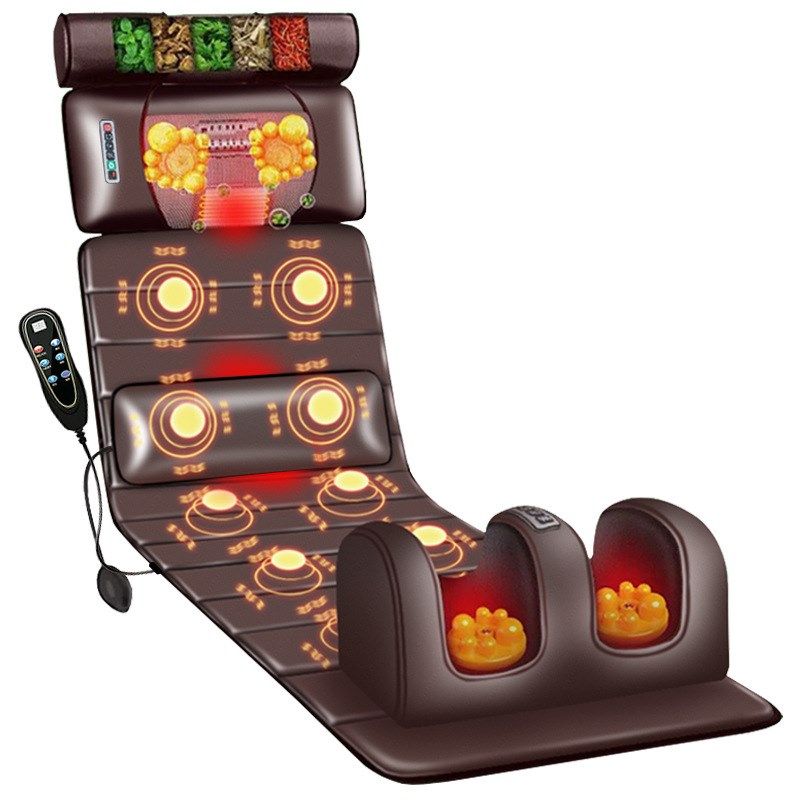 颈椎按摩器揉捏家用多功能颈腰背臀腿部足疗机靠垫T全身按摩床垫