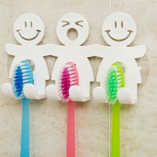 5 Position Tooth Brush Holder Suction Hooks Bathroom ZSets C