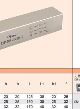 悍狮霸 45度外圆数控刀杆 DSSNR/DSSNL 2020IK12/2525M12/3232-FZ