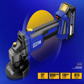 博霸 GL450S20V工业级无刷电动打磨角磨机磨光机两电一充 BaOBA