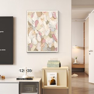 2024新款奶油风m电表箱装饰画免打孔竖款遮挡挂画小清新配电箱挂