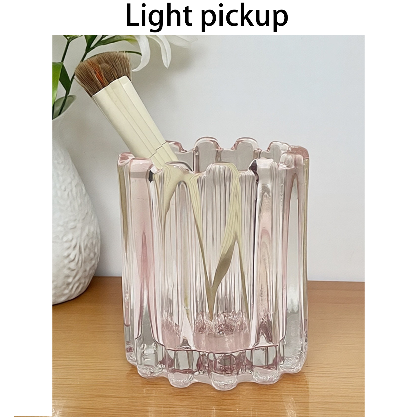 化妆刷收纳盒玻璃高档轻奢杂物储物盒桌面遥控器笔筒文具收纳ins