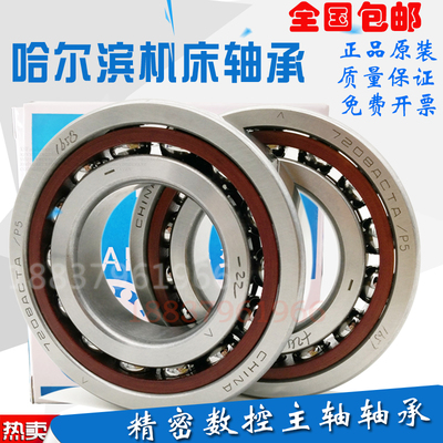 HRB 哈尔滨精密机床角接触r轴承71917CTA 71917ACTA/P5 二联配对