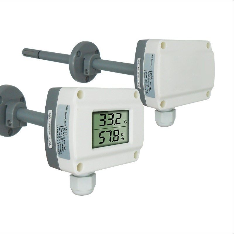 温湿度传感器风管温湿度暖通空调C温湿度变送器管道式温度湿度计