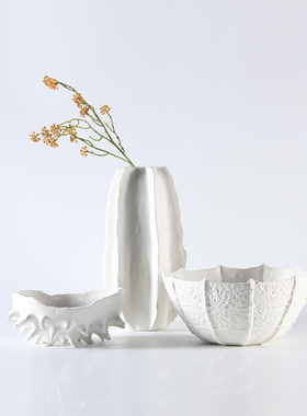 现代简约家居创意个性陶瓷花瓶z摆件样板房间酒店餐桌客厅果盘装