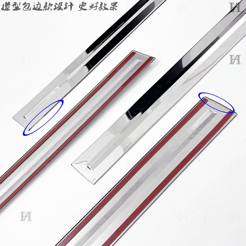 适用别克君威门边条 17-23新款车身G防擦贴片立体不锈钢改装饰亮