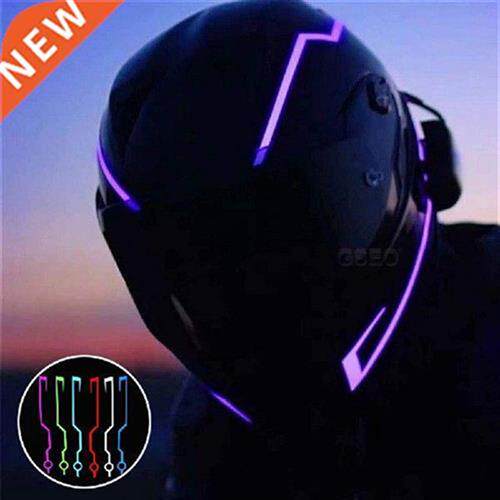 1 Pair Helmet Motorcycle Light Cycling Signal EL Strip