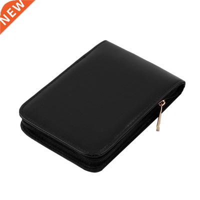 2025Black PU Leather Pen Case Zipper Case Fountain Pen Case
