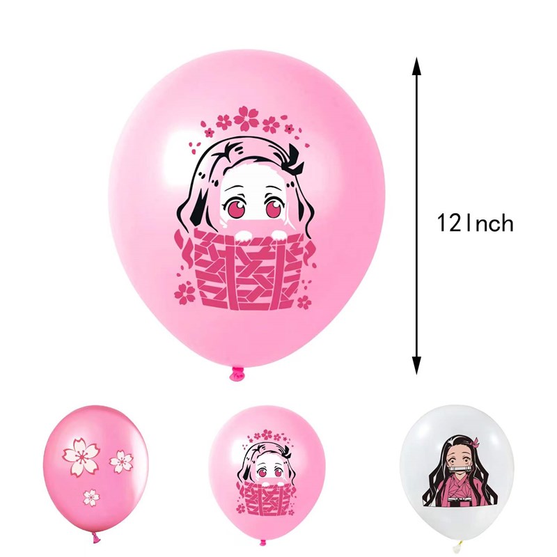 Pink Girl Kimetsued No Yaibad Party Supplies Decor Demoned S