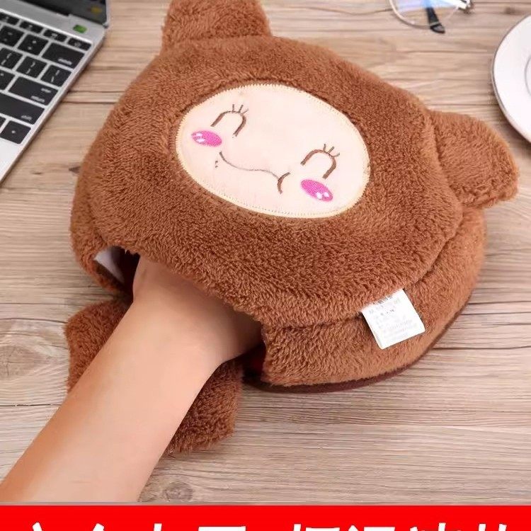 冬天加热usb暖手鼠标垫带护腕冬季鼠标套保暖电脑男加绒加厚