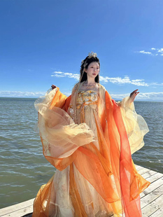 新款汉服女芥子记唐制齐胸超仙襦裙重工刺绣大袖衫春夏秋日常套装