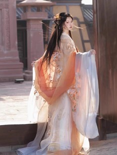 芥子记玉人歌唐制一片式齐胸裙超仙女重工刺绣大袖衫汉服春秋套装