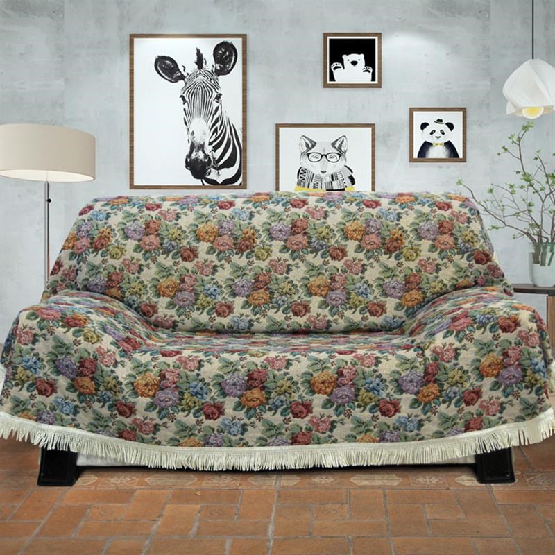 2米加宽特价新款布艺沙发巾沙发套D沙发罩沙发垫防滑全盖布南国香