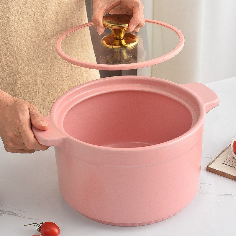 北欧简约双耳陶瓷砂锅明火耐高F温陶瓷煲装家用燃气灶汤煲,家居饰品,装饰摆件,淘宝优惠券,粉丝福利购,淘宝优惠卷