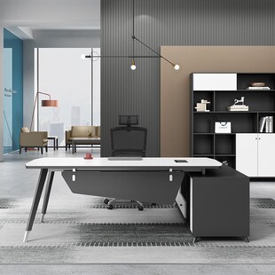 老板办公桌主管j经理桌总裁单人桌简约现代板式大班台办公家具