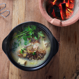 老式红泥a碳炉木炭火锅烧烤炉煮茶土陶炉烤火炉港式打边炉烤肉炉