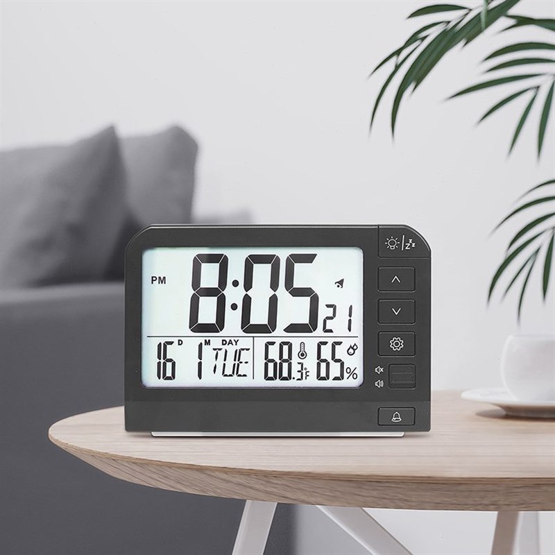 甄选新款大屏幕电j子钟多功能LCD钟表床头夜光闹钟学生静音YD109