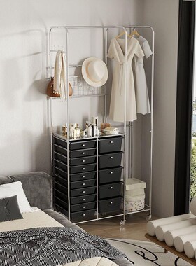 g8多层收纳柜抽屉式多功能置物架家用夹缝收纳X柜子储物黑色