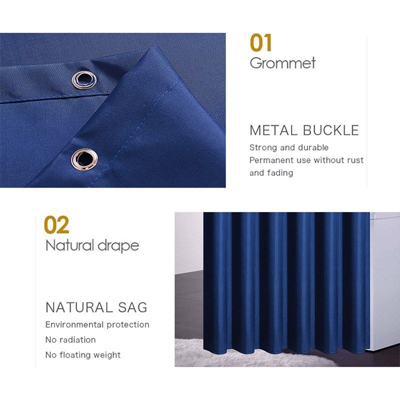 White Shower Curtains WaterproofD Thicken Bath Curtain Solid