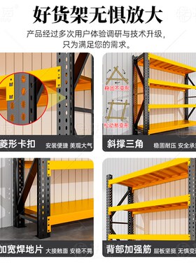 80cm宽货架重型500kgw白色仓储货架仓库多层置物架加宽布匹货架子