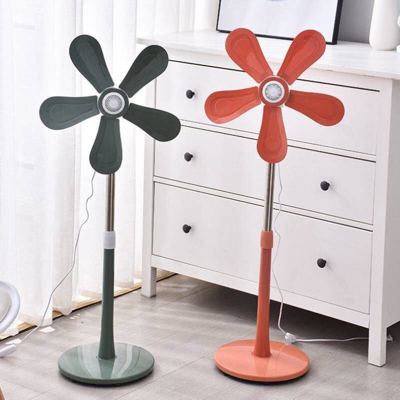 风扇小型办公家用宿舍落地v扇可升降转叶台式静音遥控电风扇大风