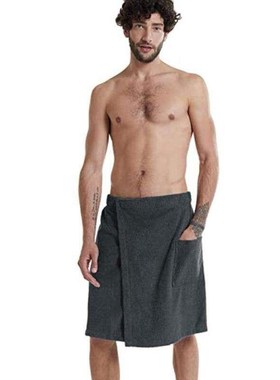 Men&ampamp#39s soft towel comzfortable bath wearable bathrob