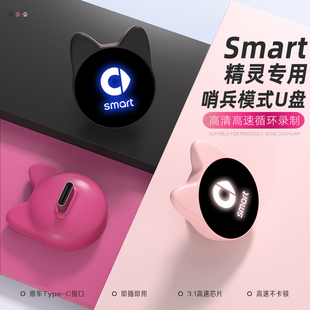 适用于奔驰Smart精灵1号3号哨兵式行车记录仪专用U盘循环录制高清
