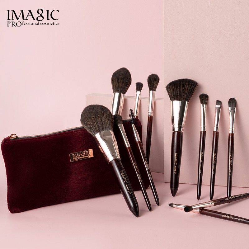 IMAGIC12只化妆套刷带绒布刷包专业化妆师用